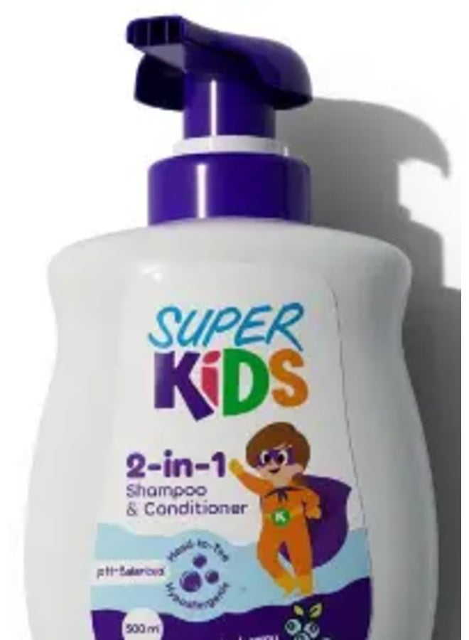 SUPER KIDS 2 IN 1 Kids Shampoo 500ML - Image 2