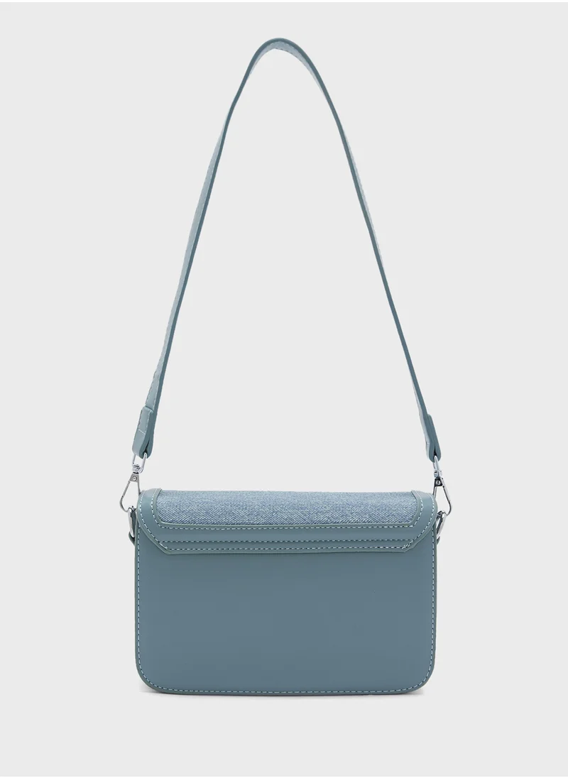 ELLA Clasp Detail Shoulder Bag