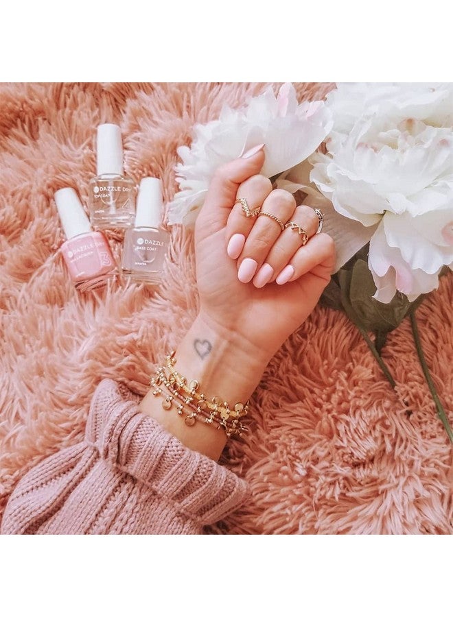 Dazzle Dry Nail Lacquer (Step 3) Livin' La Vida Yoga A Soft And Pale Creamy Pink With A Hint Of Diamond Dusted Shimmer. Semisheer. (0.5 Fl Oz) - Image 3