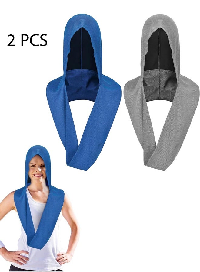أس تس إل منشفة هودي تبريد، منشفة هودي ناعمة ومريحة وسريعة الجفاف متعددة الوظائف لحماية الرقبة من الشمس وشاح ومنشفة رأس واقية من الشمس في الهواء الطلق منشفة تبريد لركوب الدراجات في صالة الألعاب الرياضية واليوغا والتخييم - Image 1