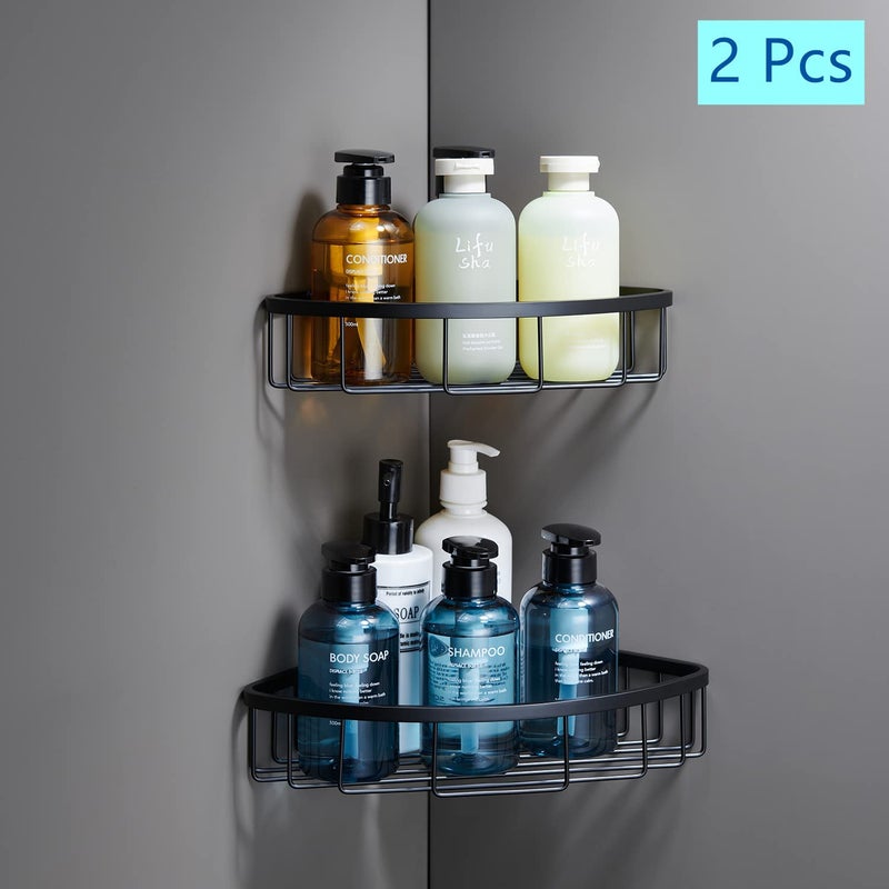 GORDEE [2 Pack] Bathroom Corner Shower Caddy Organizer  SUS304 Stainless Steel Heavy Duty Rust-Proof Bathroom Shelf Holder  Wall Mounted Storage Rack for Bathroom Kitchen  Polished Chrome - Image 2