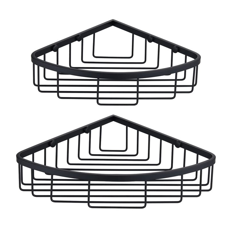 GORDEE [2 Pack] Bathroom Corner Shower Caddy Organizer  SUS304 Stainless Steel Heavy Duty Rust-Proof Bathroom Shelf Holder  Wall Mounted Storage Rack for Bathroom Kitchen  Polished Chrome - Image 1