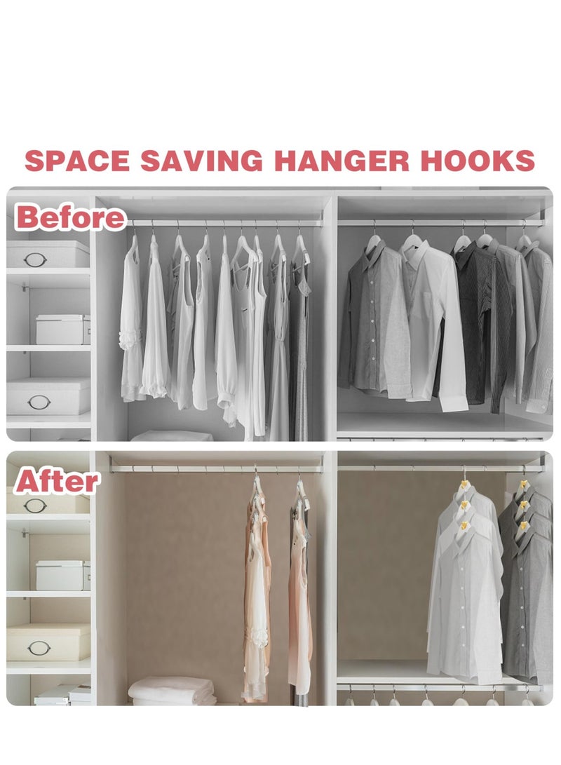Clothes Hanger Connector Hooks, 18 Pcs 3 Color Clothes Hanger Connector Hooks Extender Clips Closet Organizer for for All Hangers, Clothes Closet  - Image 5