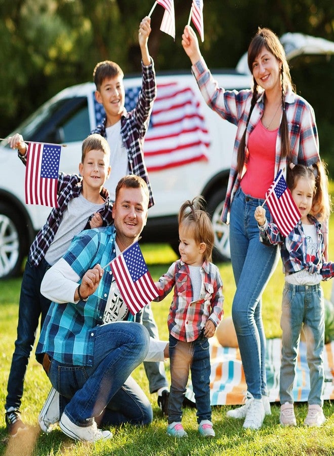 RAXCONN 12 Pcs 8x12 Inch American Flags on Stick, USA Wood Stick Flags with Kid-Safe Spear Top, Memorial Day Decorations,Patriotic Decorations, Parades, Veteran Party - Image 4