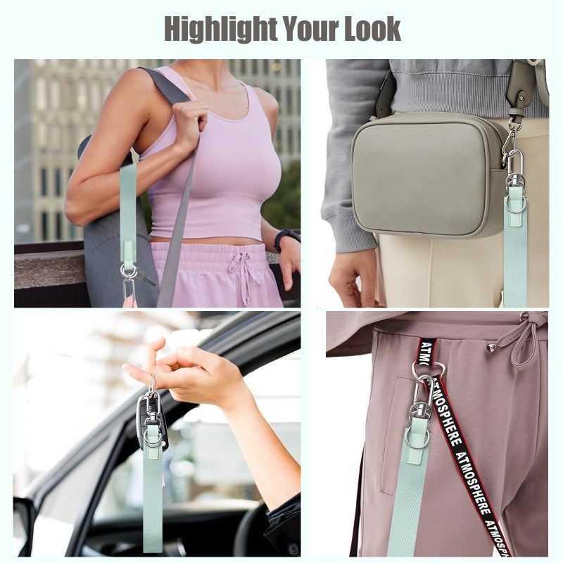 Babysun Wristlet Keychain for Women and Men Never Lost Wrist Lanyard Key Chain Holder with 2 Key Rings Wristlet Strap for Car Keys ID Badge Wallet Card Holder (Olive Green) - Image 3