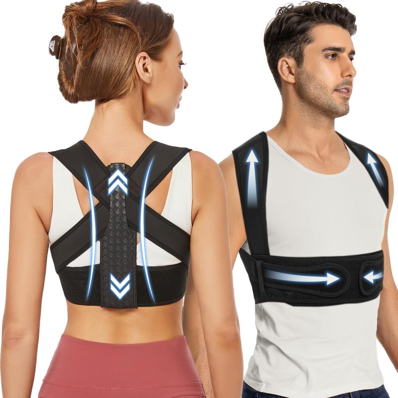 WNIEYO Posture Corrector for Women Back Brace Posture Corrector Neck Hump Back Support for Men and Women Upper Back Pain Relief Improve Posture Correct Hunchback Slouching KyphosisL - Image 3