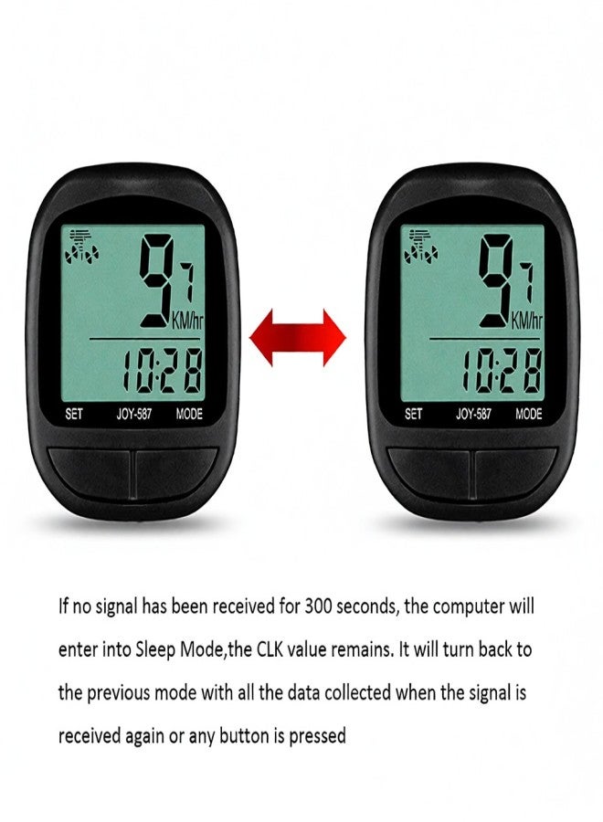JOYCUNE Bike Computer Bicycle Waterproof Wired Speedometer and Odometer Stopwatch Cycle Bike   Computer with LED Display for Outdoor Cycling - Image 3