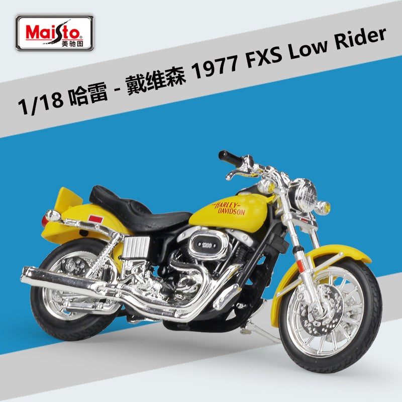 1:18 Harley 2001 Fxdwg Dyna Wide Glide Simulation Alloy Motorcycle Model - Image 1