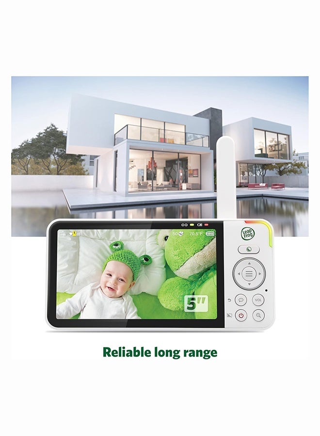 LeapFrog LF915HD Video Baby Monitor 5" 720p HD Display with 360Â° Pan & Tilt, 8X Zoom, Color Night Vision, Night Light, Two-Way Talk & Smart Temperature Sensors - Image 5