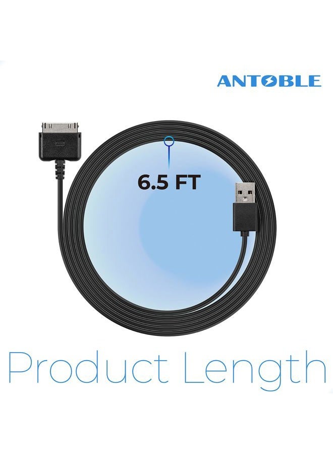 Antoble 6.5ft USB Data Sync Charging Cable for Barnes & Noble Nook BNTV400 BNTV600, Nook HD 7" HD+ 9" Tablet 8GB 16GB 32GB - Image 3