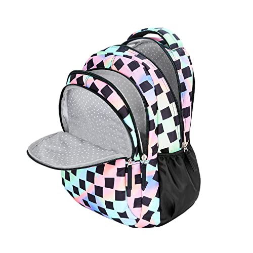 DZert Multi Square Stylish Fashion Ladies Backpack, School Bag for Girls, Backpack for Women, Water Resistant College Backpacks for Girls 27L - Image 3