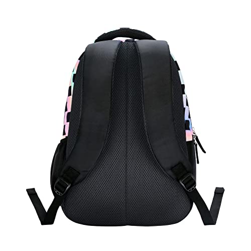 DZert Multi Square Stylish Fashion Ladies Backpack, School Bag for Girls, Backpack for Women, Water Resistant College Backpacks for Girls 27L - Image 4