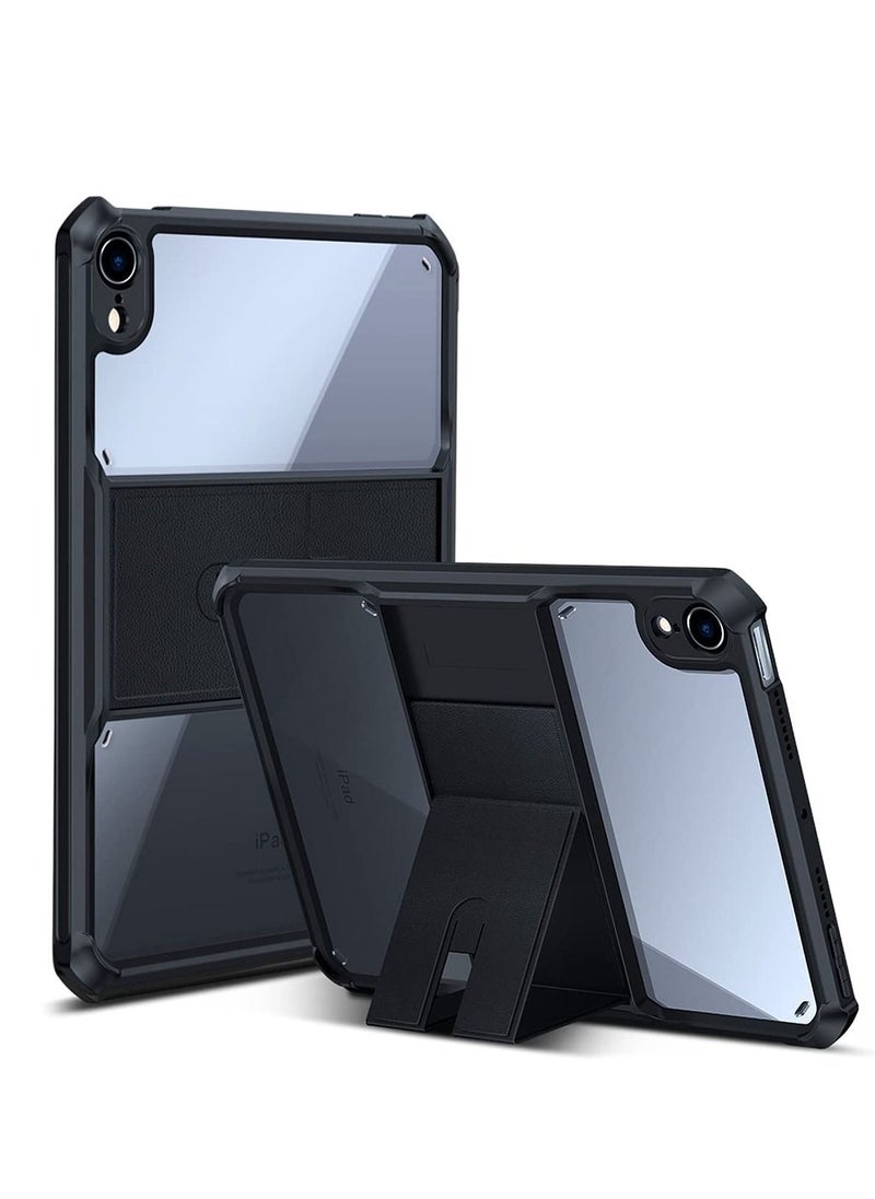 Y&D Case for iPad mini 6 with stand,8.3 Inch 2021 (6td Generation) Integrated Camera Cover, Slim Clear Backshell, Shock Absorption Soft TPU Edge Bumper [Support Apple Pencil Charging] - Black  - Image 1