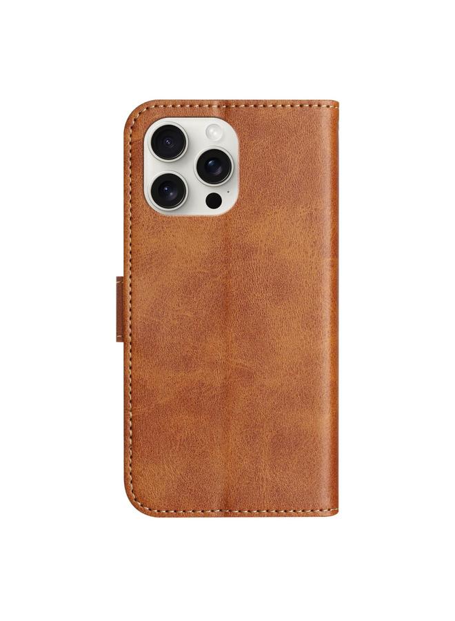 S-TOP Case For iPhone 16 Pro Max Dual-Folded S-shape Leather Phone Case - Image 3