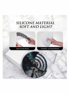 KASTWAVE Moon Calendar Mold, Silicone Resin Mold, Moon Phase Calendar Suitable For Resin Casting, Diy Resin Crafts, Home Office Wall Decoration (3 Pieces)【Moon Perpetual Calendar Resin Mold】 -Moon Perpetual Ca  - Image 5