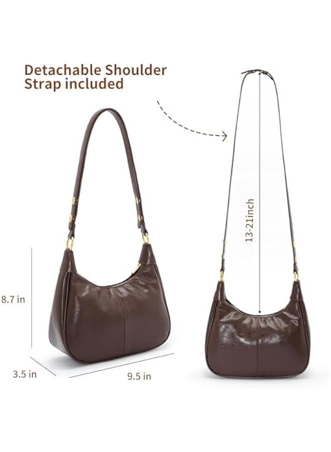 Arabest Shoulder Bags for Women Small Hobo Bags Crescent Shaped Cute Retro Tote Handbag Mini Clutch Purse with Zipper Closure - Image 5