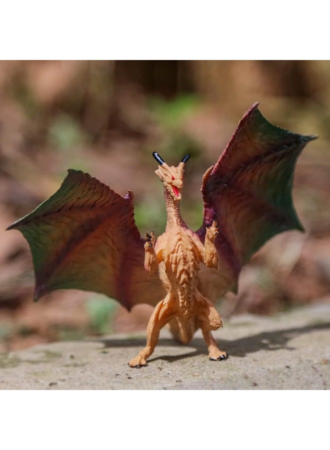 SIENON 5" & 3" Dragon Toy Figures - 10 Pack Assorted Mythical Figurines for Cake Toppers & Party Favors - Image 2