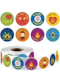 Geyoga 1000 Pcs Travel Camping Stickers For Kids I Love Camp Stickers Camper Tent Bonfire Themed Self Adhesive Decals For Birthday Gifts Bag Party Supplies School Activity Reward  - Image 1