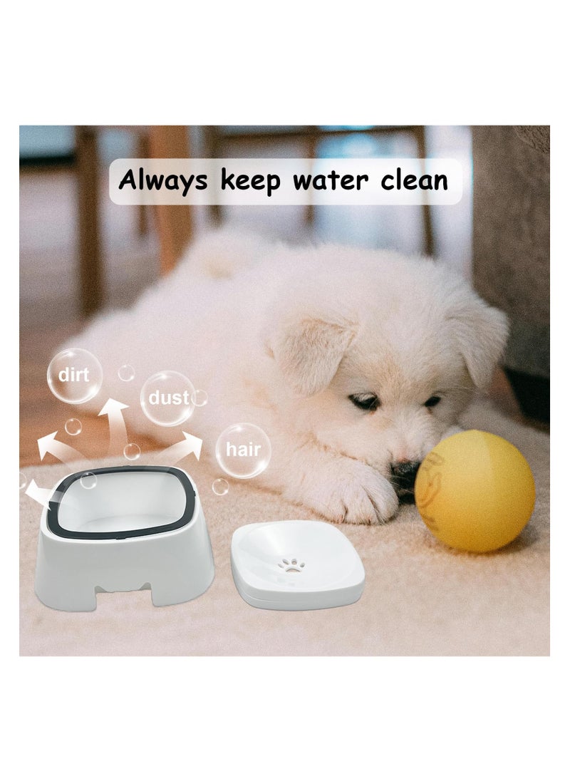 SYOSI - Dog Water Bowl, 35oz/1L No Spill Dog Bowl, Non-Slip Slow Water Feeder Pet Water Dispenser, No Tip Pet Bowl, No Splash Drinking Bowl for Dogs and Cats Travel Vehicle Carried - Image 1