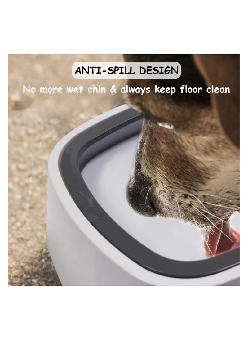 SYOSI - Dog Water Bowl, 35oz/1L No Spill Dog Bowl, Non-Slip Slow Water Feeder Pet Water Dispenser, No Tip Pet Bowl, No Splash Drinking Bowl for Dogs and Cats Travel Vehicle Carried - Image 1
