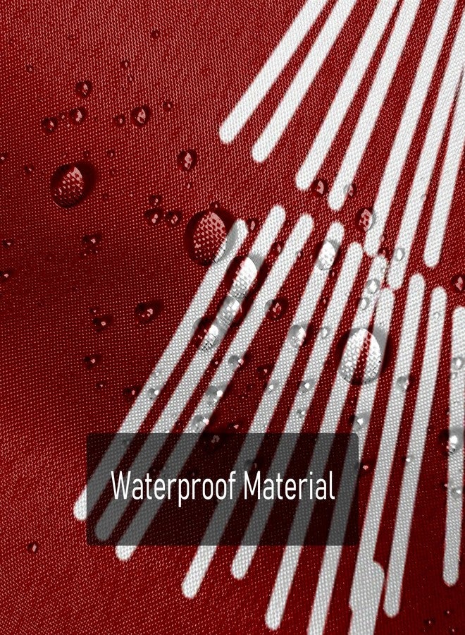 ستارة حمام OFILA حمراء لعيد الميلاد، بتصميم شجرة صنوبر لطيفة ومجردة، مصنوعة من قماش البوليستر المقاوم للماء، ستارة حمام شتوية مزخرفة، مقاس 72×72 بوصة. - Image 3