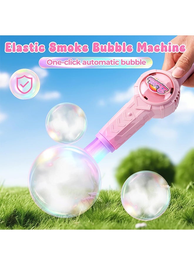 Onshine Smoke Bubble Machine, Elastic Bubble Fog Wand, Rechargeable Fog Bubble Machine with Lights & Sound, for Parties Outdoor Interactive Fun (Green) - Image 2