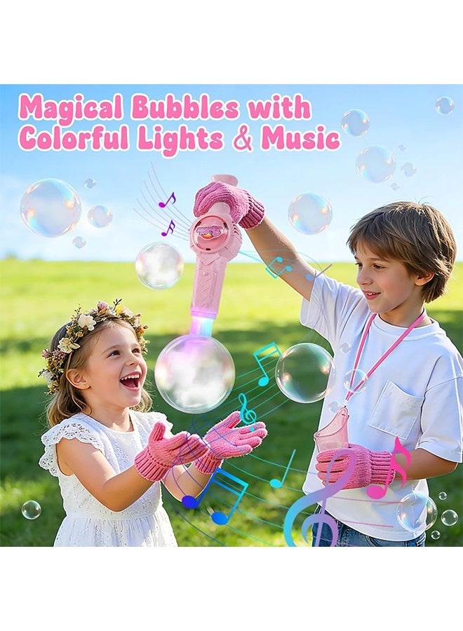 Onshine Smoke Bubble Machine, Elastic Bubble Fog Wand, Rechargeable Fog Bubble Machine with Lights & Sound, for Parties Outdoor Interactive Fun (Green) - Image 3