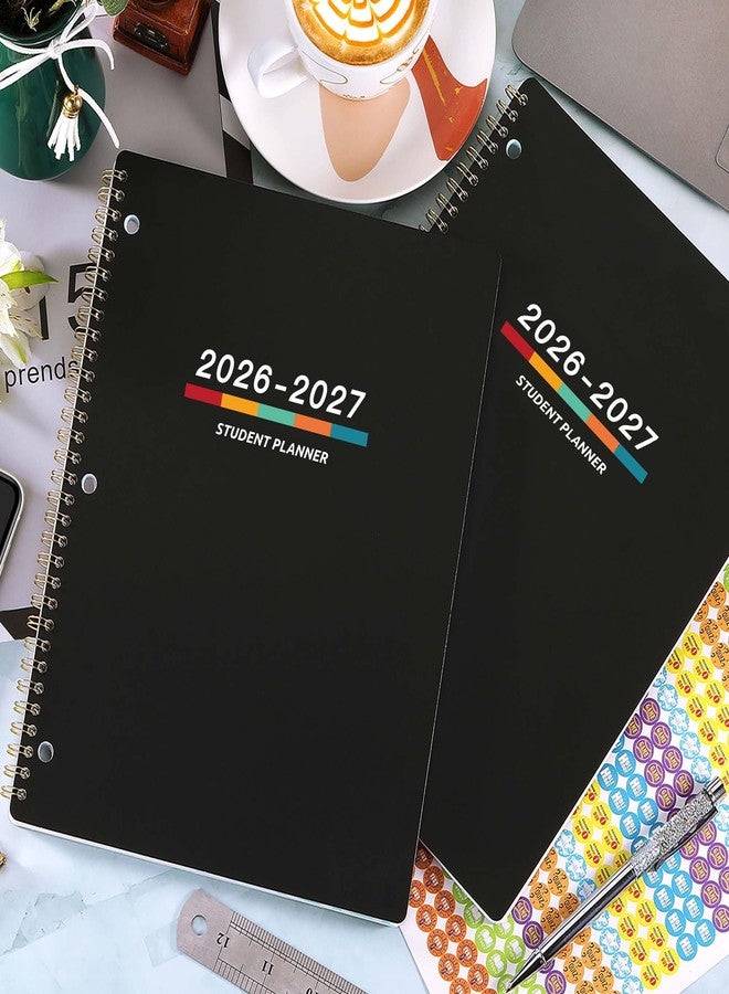 Indeme مخطط الطالب 2026-2027 - مخطط أكاديمي 2026-2027، من يوليو 2026 إلى يونيو 2027، مقاس 11 × 9 بوصة، مخططات دروس أسبوعية، مخططات مدرسية شهرية وأسبوعية للمرحلة المتوسطة أو الثانوية، ملصقات، أهداف أسبوعية، علامات تبويب - Image 2