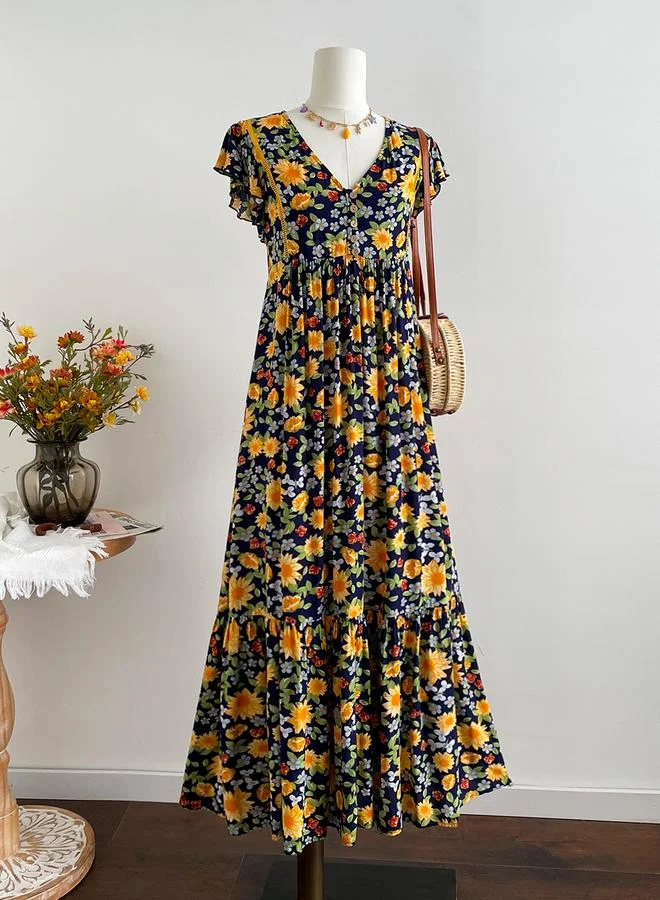 Take Two Take Two Women V Neck Floral Maxi Dress