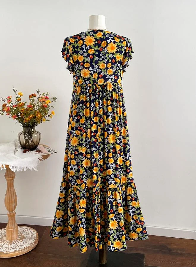 Take Two Take Two Women V Neck Floral Maxi Dress