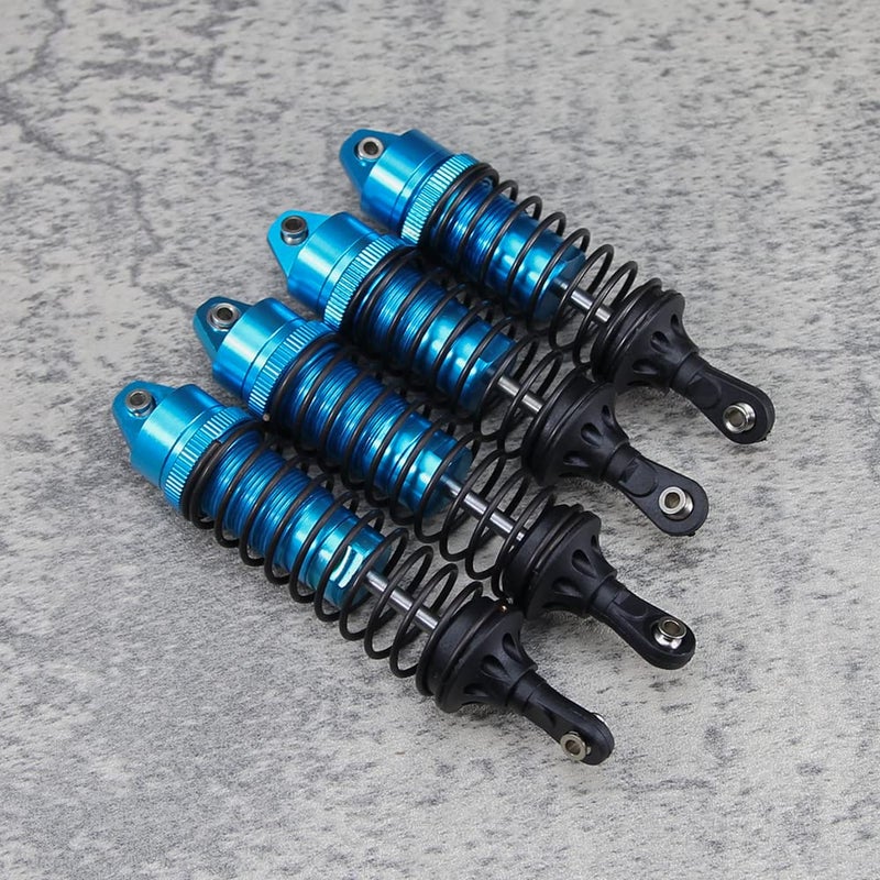 RCAWD BIG BORE صدمة RC لـ SLASH 4WD 4x4 ترقيات الأجزاء 1/10 Stampede 4WD 4x4 Hoss 4WD 4x4 Rustler 4WD 4x4 4PCS الصدمات الخلفية الأمامية الكاملة المصنوعة من الألومنيوم الاستبدال 5862 (الأزرق) - Image 3