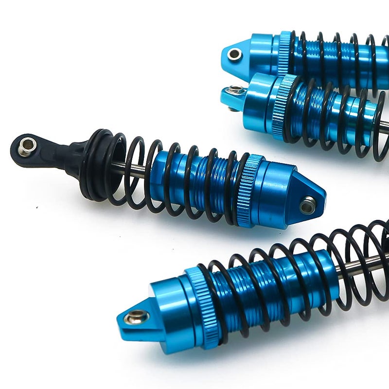 RCAWD BIG BORE صدمة RC لـ SLASH 4WD 4x4 ترقيات الأجزاء 1/10 Stampede 4WD 4x4 Hoss 4WD 4x4 Rustler 4WD 4x4 4PCS الصدمات الخلفية الأمامية الكاملة المصنوعة من الألومنيوم الاستبدال 5862 (الأزرق) - Image 4