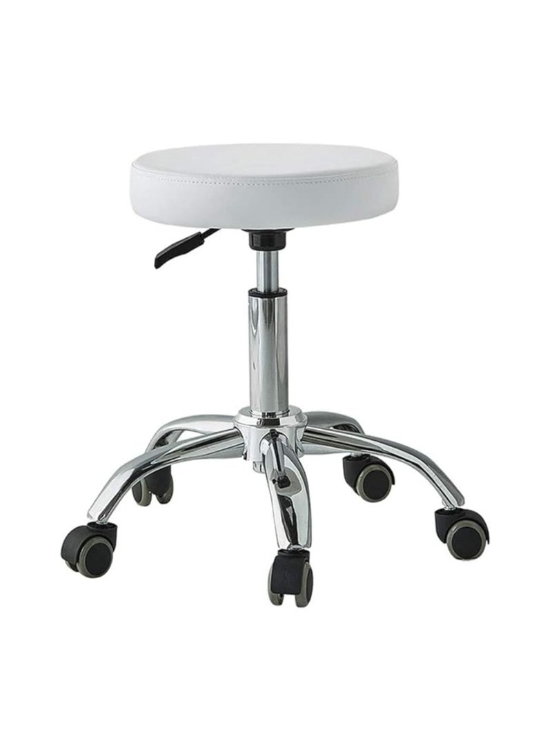 Generic Round Swivel Stool with Wheels – High Seat, D-Shaped Design for Bar, Café, Salon, and Retail - Image 2