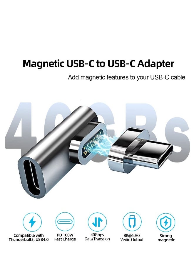 Generic USB C Magnetic Adapter, 24Pins Type-C Connector 40Gbp/s and 6K@60Hz 4K@60Hz Video Output, Compatible with Thunderbolt3 MacBook Pro / Air and All Mainstream Type-C Devices  - Image 5
