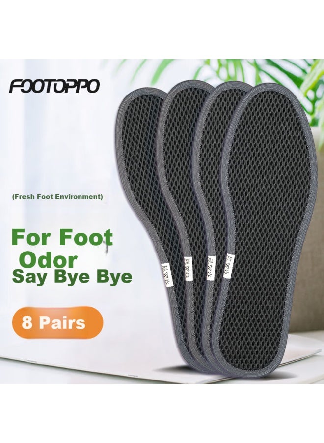 Footoppo Odor-resistant Insoles For Men, Summer Sports Military Training Ultra-soft Breathable Sweat-absorbing Anti-sweat Foot Insoles For Men's Leather Shoes Soft Sole Shoe Inserts - Image 1