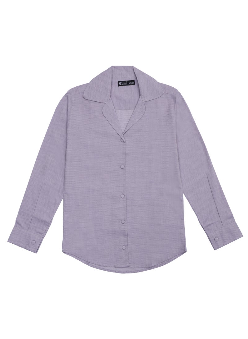 Ambittrends Lavender Button Down Shirt - Image 1