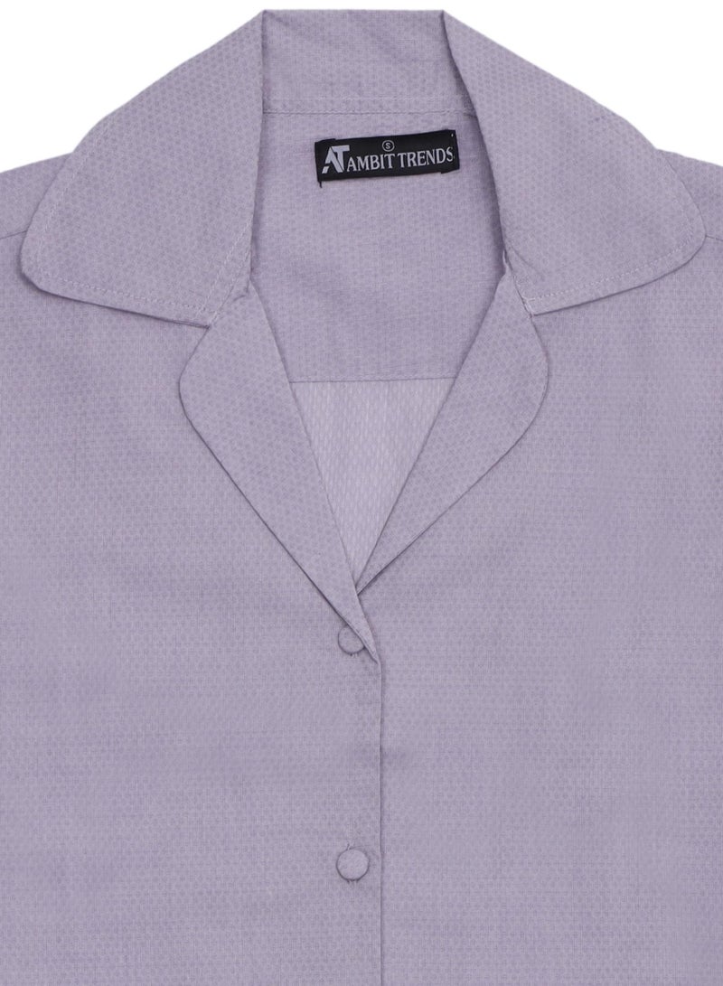 Ambittrends Lavender Button Down Shirt - Image 2
