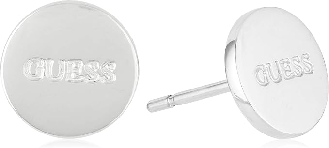 GUESS LADY ER COIN LOGO STUD SLV  - Image 1