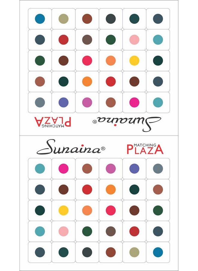 Sunaina Matching Plaza Multicolor Size5 Round Bindis For Women (Size 7Mmpack Of 180 Bindis) [Smp607] - Image 4