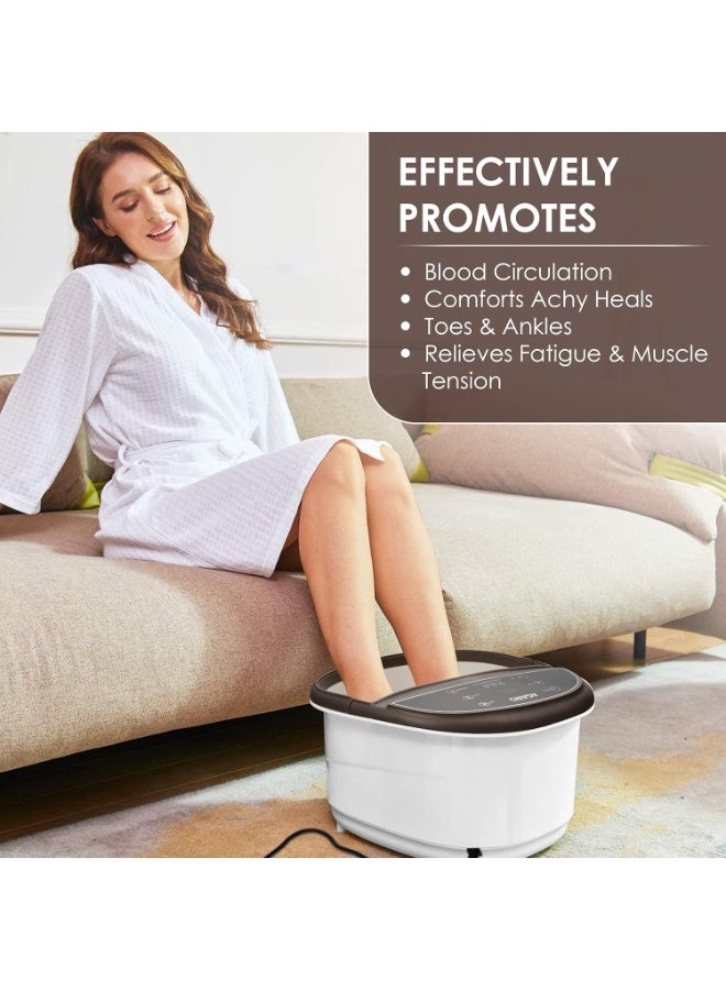 AGARO ROYAL Automatic Foot Spa Bath Massager With Heat, 6 Massage Rollers, Callus Remover, Adjustable Timer, speed & Temperature, Bubble Function For Soothing Massage - Image 3