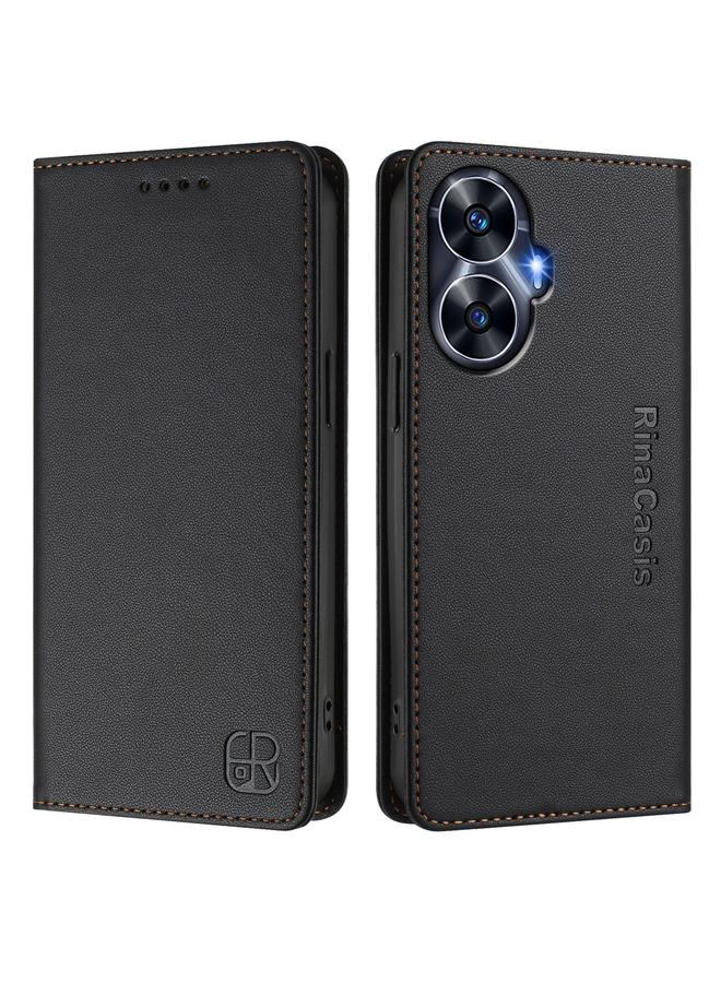 اس-توب جراب لهاتف Realme C55 4G Global / Narzo N55 RC01، جراب هاتف جلدي مزدوج الطي مزود بخاصية الشفط المغناطيسي بتقنية RFID - Image 2