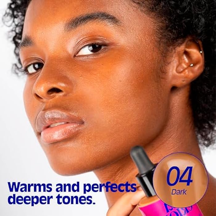 LA CRIQUE Hydrating Tinted Serum - Lightweight Face Foundation with Hyaluronic Acid & Prickly Pear - Buildable Coverage - Dry Skin - Vegan Friendly & Cruelty-Free - Shade 04 Deep - 1 fl oz - Image 2