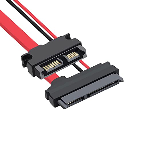 XMSJSIY Slimline SATA 13 to 22 Pin Adapter, 2.5" HDD/SSD/Laptop CD-ROM Connector - 2PCS 30cm - Image 2