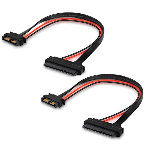 XMSJSIY Slimline SATA 13 to 22 Pin Adapter, 2.5" HDD/SSD/Laptop CD-ROM Connector - 2PCS 30cm - Image 1