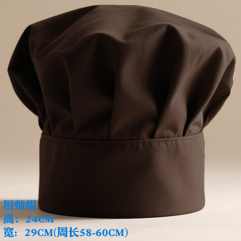 Chef Hat Men'S High Hat Work Clothes White Dome Cloth Hat El Restaurant Cotton Cake Hat Export - Image 4