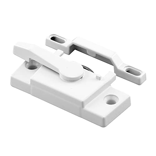 Prime-Line F 2744 Sash Lock, Single Unit, White – Diecast Construction, White Powder Coat w/ Enamel Finish, Designed for both Single & Double Hung Windows (Single Pack) - Image 1