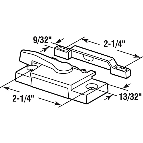 Prime-Line F 2744 Sash Lock, Single Unit, White – Diecast Construction, White Powder Coat w/ Enamel Finish, Designed for both Single & Double Hung Windows (Single Pack) - Image 2