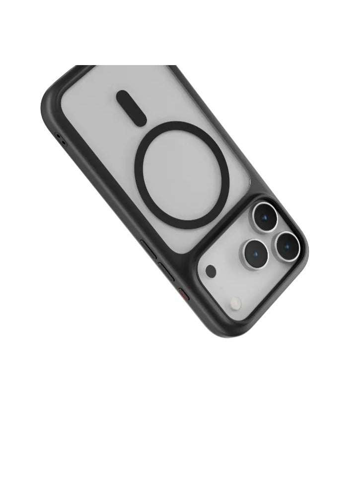 LEVELO iPhone 17 Pro Solo Matte MagSafe Case / 5ft. | 1.5m Drop Tested / MagSafe Compatible / Strong Magnets / Back Cover - Black - Image 4