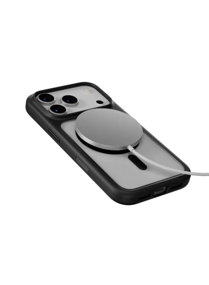 LEVELO iPhone 17 Pro Solo Matte MagSafe Case / 5ft. | 1.5m Drop Tested / MagSafe Compatible / Strong Magnets / Back Cover - Black - Image 2