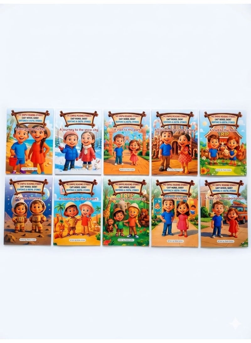 10 English Kids Storybooks Set - Easy Phonics & Early Reading Series for Toddlers & Beginners - Image 1